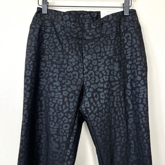 NWT Soft Surroundings Pants Women Small Leopard Animal Print Edgy Dark Glam Chic - Picture 2 of 11